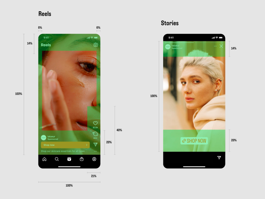 instagram safe zone for reels and stories