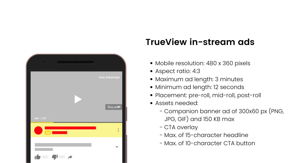 YouTube TrueView In-Stream Ads Specs Make the Most of YouTube TrueView with Shorts Ads