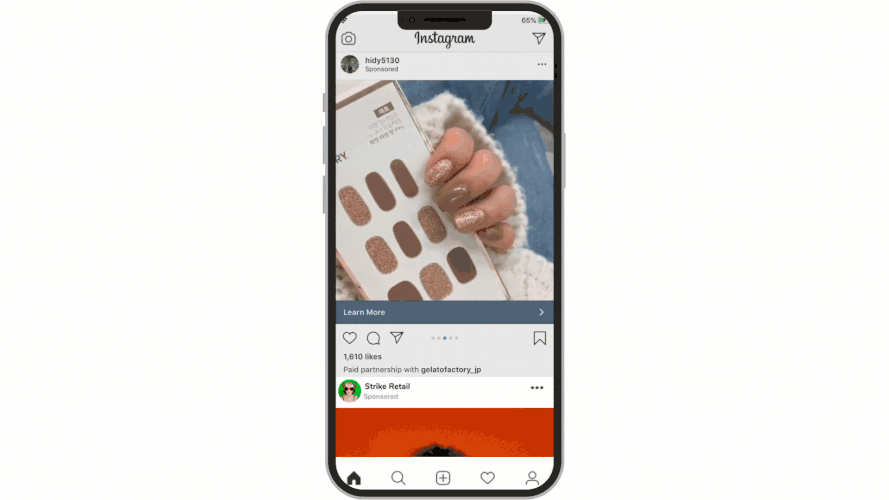 Carousel Ads - Strike Social Mockup Instagram ad specs