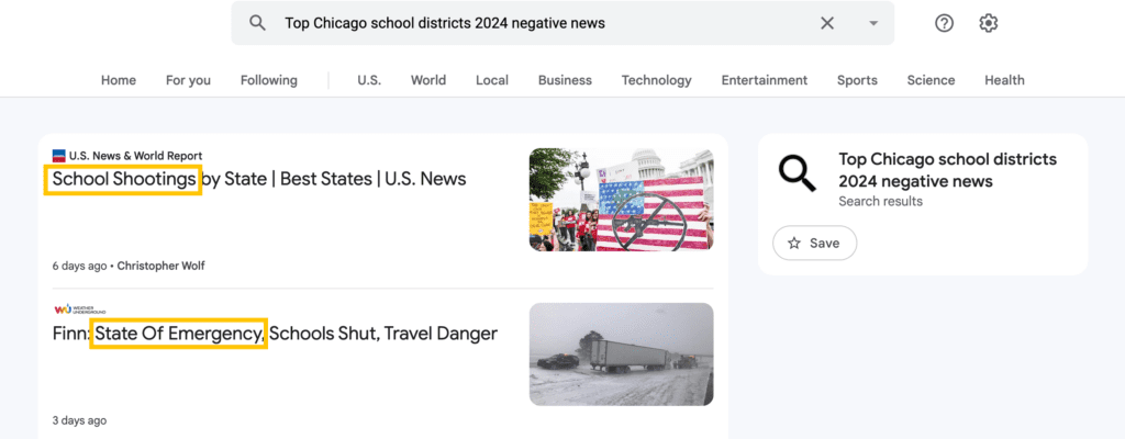 Top Chicago school districts 2024 negative news