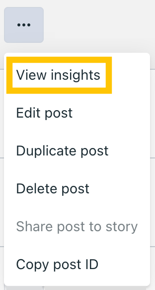 005. facebook meta business suite - select content - view insights