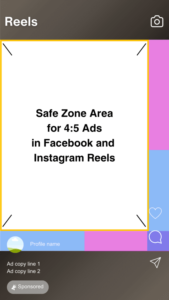 Safe Zone Guide for 4x5 in Facebook and Instagram Reels