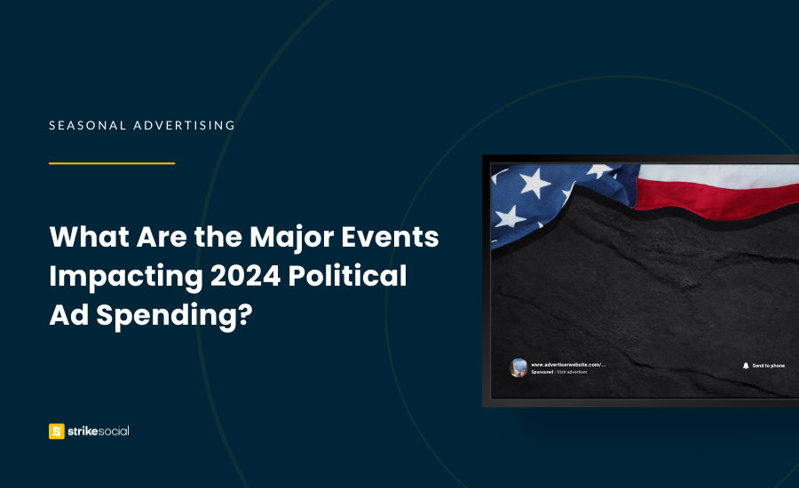 Strike Social Blog Cover - What Are the Major Events Impacting 2024 Political Ad Spending (Updated)