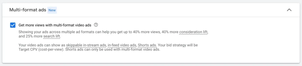 Google ads - get more views with multi-format video ads