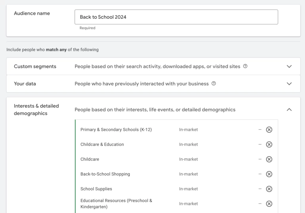 Google-ads-setup-Custom-audience-for-Back-to-School-ads