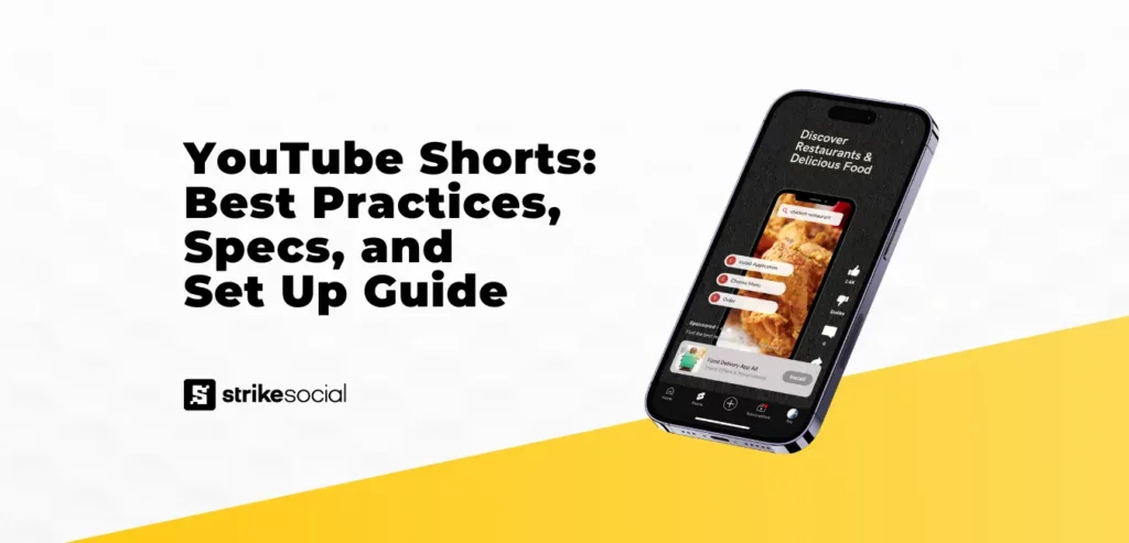 Strike Social Blog Header - YouTube Shorts Ads - Best Practices, Specs, and Set Up Guide