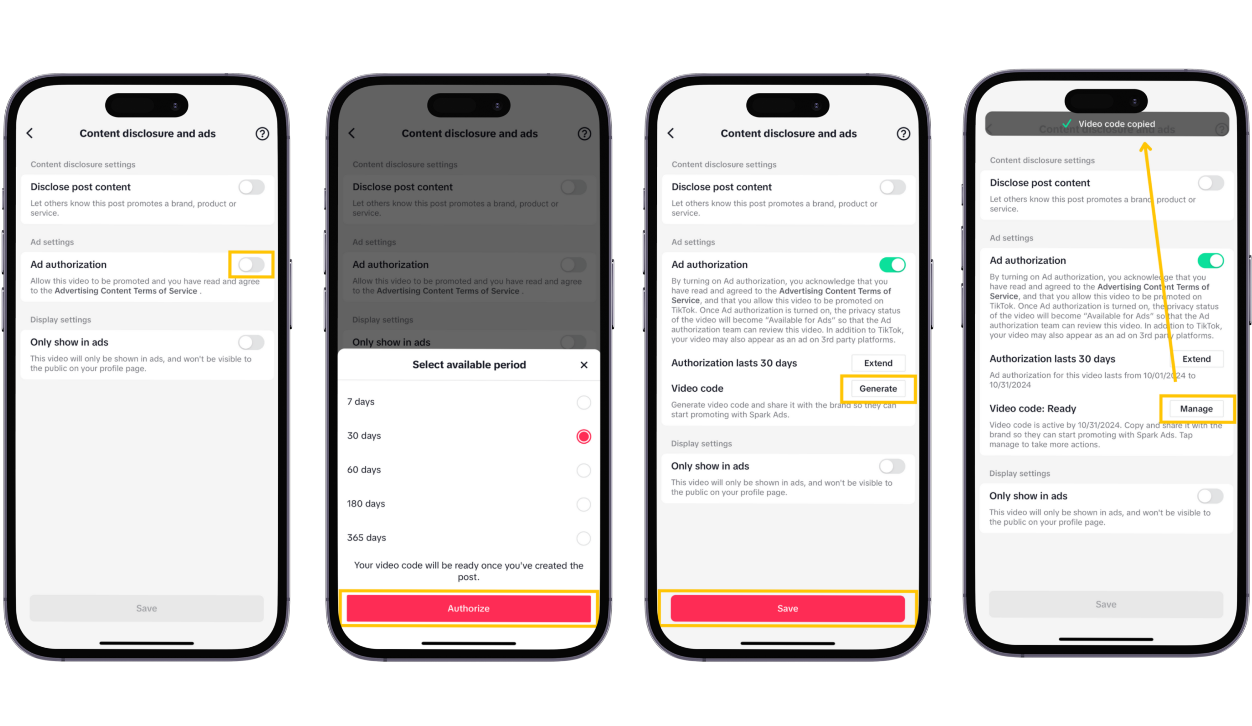 Get TikTok Spark Ads Authorization Code Steps 5-8 for Creators