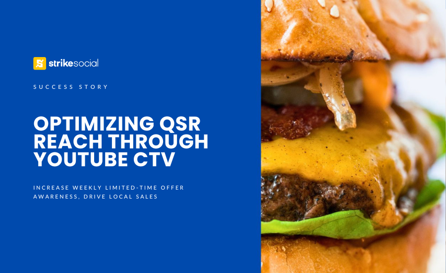 Strike Social Blog Cover - YouTube CTV case study for QSR brand