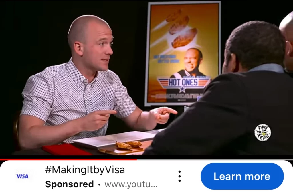 Visa YouTube In-stream ad - Learn more CTA