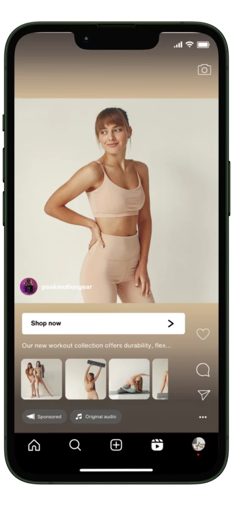 Meta ad sizes for Collection ads - Instagram Reels