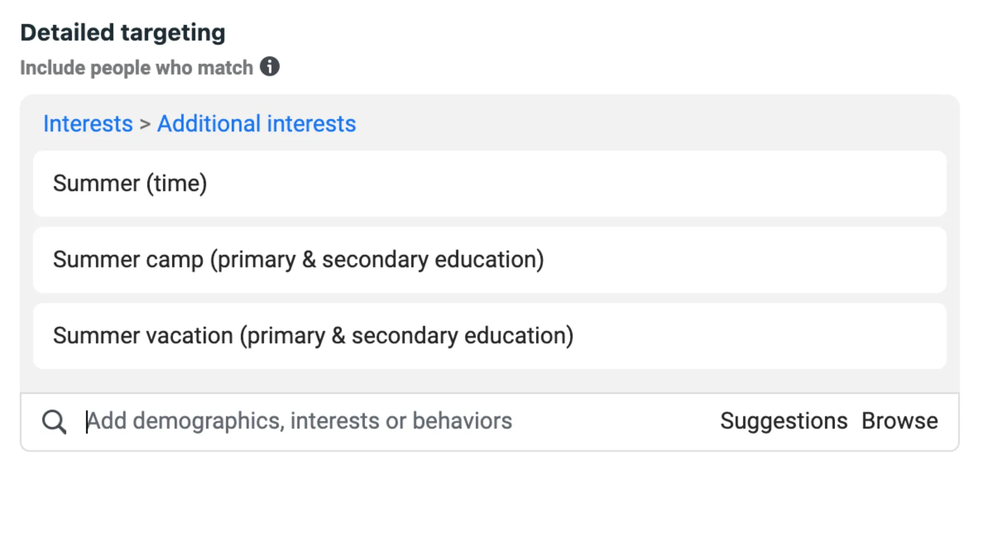 Meta ads targeting for summer advertising campaigns