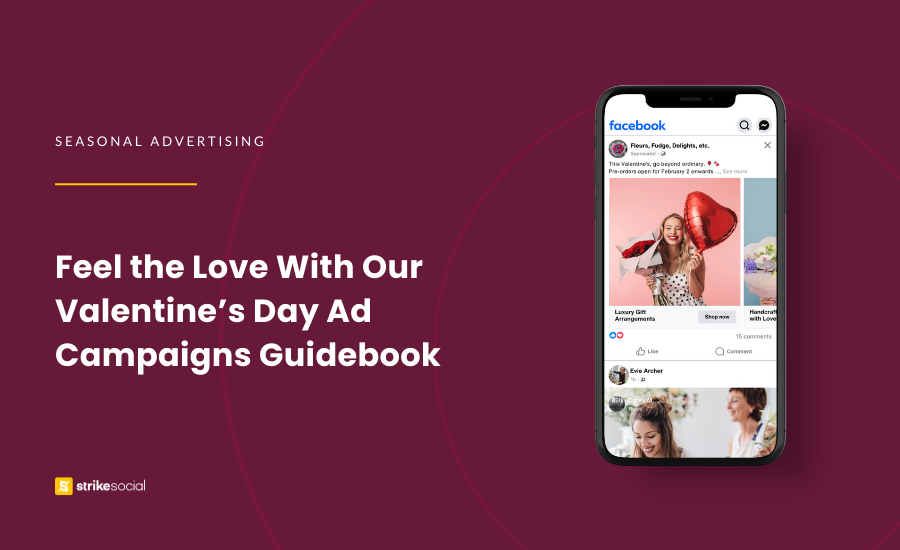 Strike Social Blog Cover - Valentine's Day Ad Campaigns Guidebook