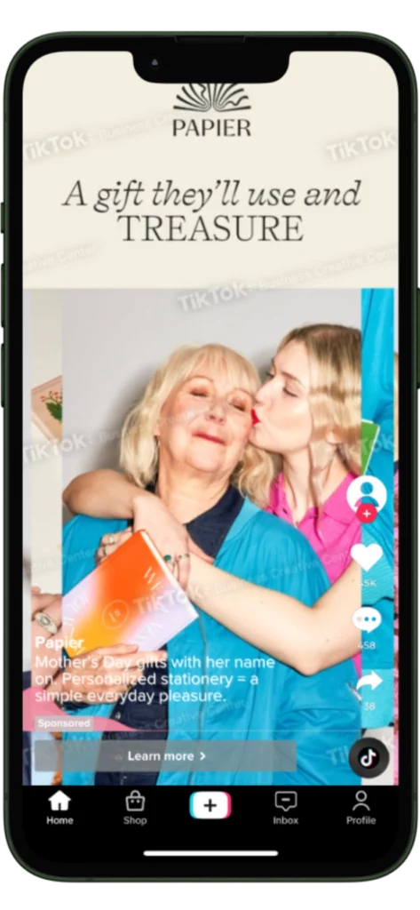 TikTok-Mothers-Day-2024-advertising-campaign-Papier-personalized-stationery