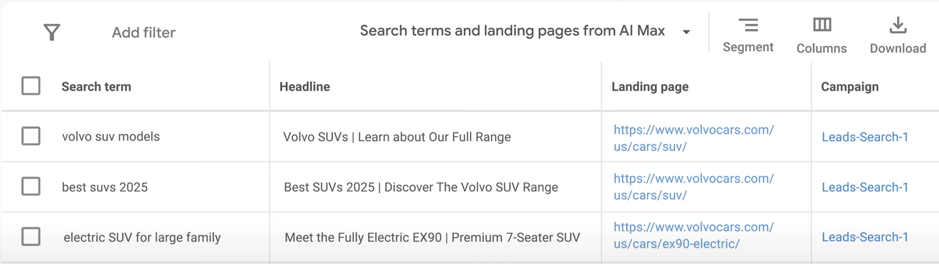 GML 2025 news - AI Max for Search - AI-generated headlines and results