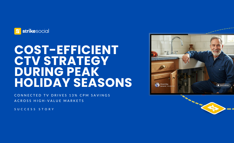 Strike Social Case Study - YouTube Case Study 13% Cost Efficiency with CTV Placements