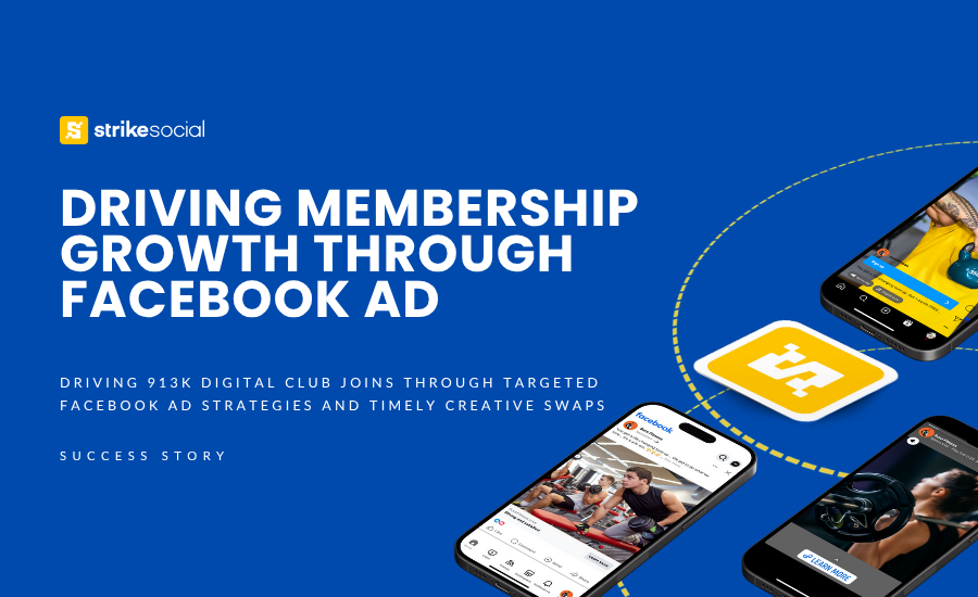 Strike Social Case Study - Facebook Case Study 913K+ Memberships Driven by Scalable Facebook Ad Strategy