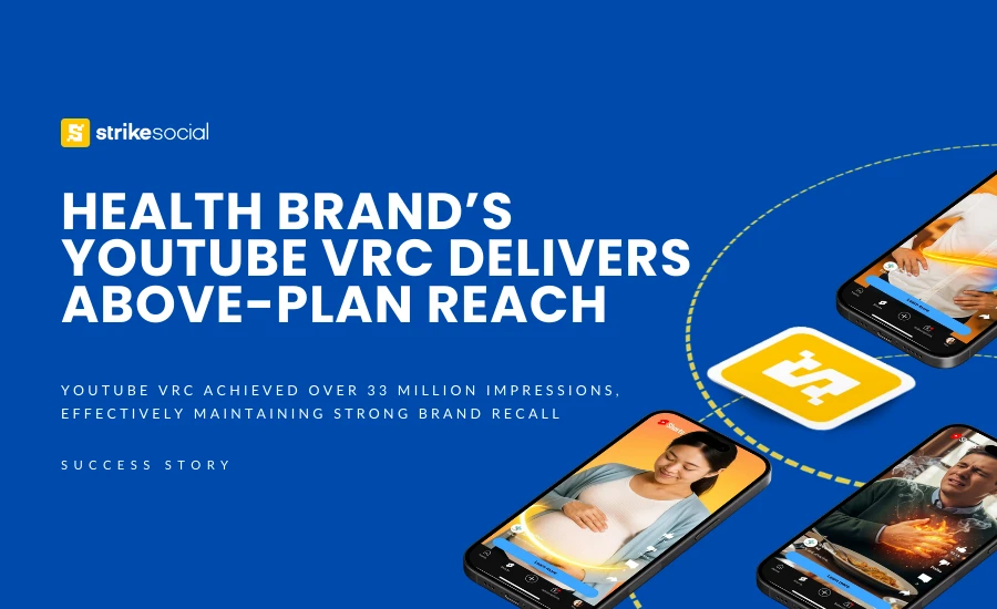 Strike Social Case Study - YouTube Case Study 33M+ Impressions with VRC for Healthcare Brand
