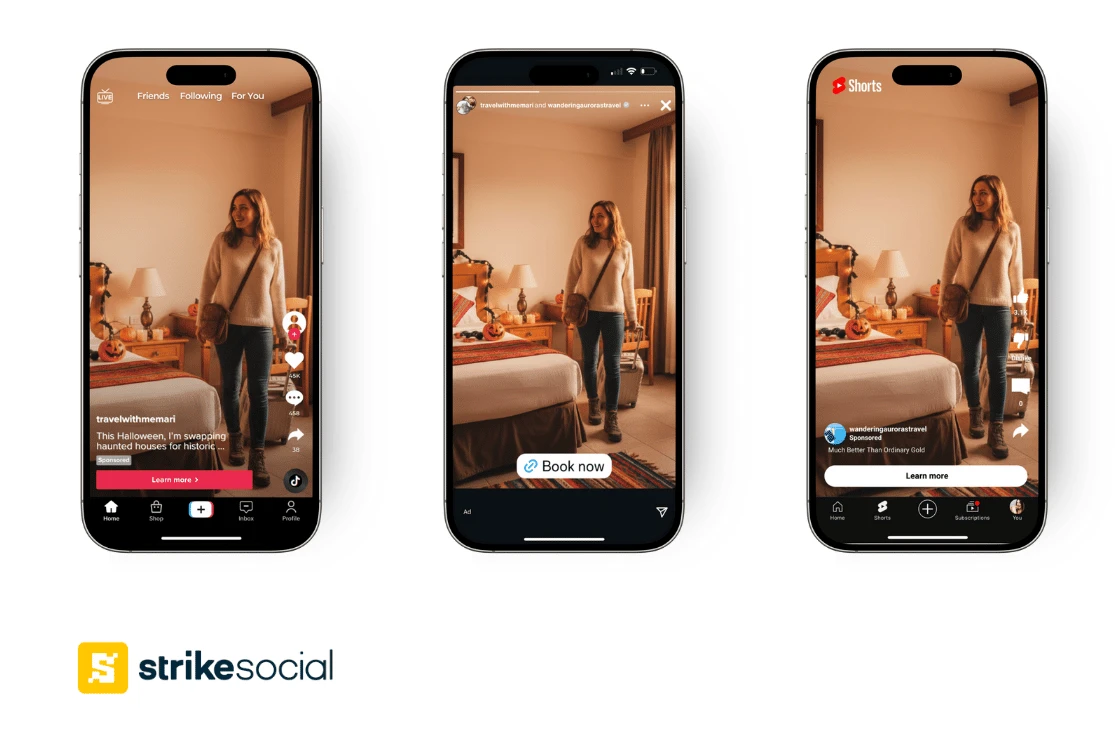 Boost Halloween social media posts on TikTok, Instagram, and YouTube