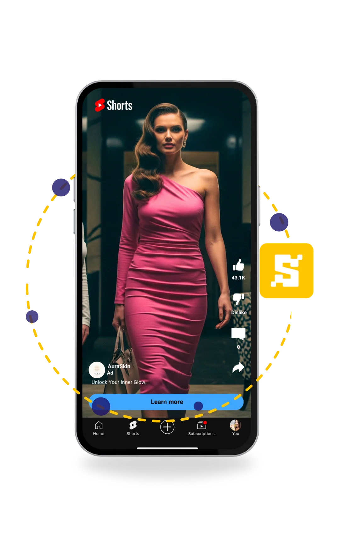 YouTube beauty ads mockup for Video View Campaign