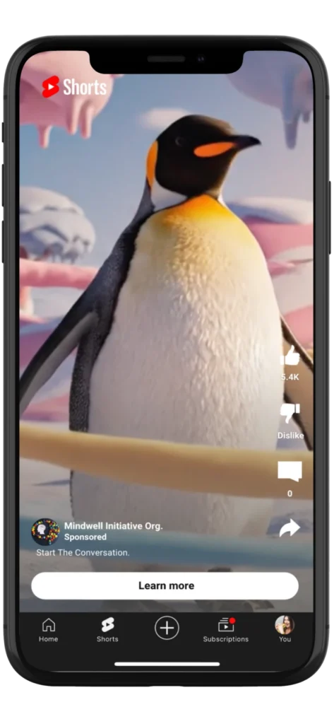 YouTube Shorts - Healthcare ad campaign