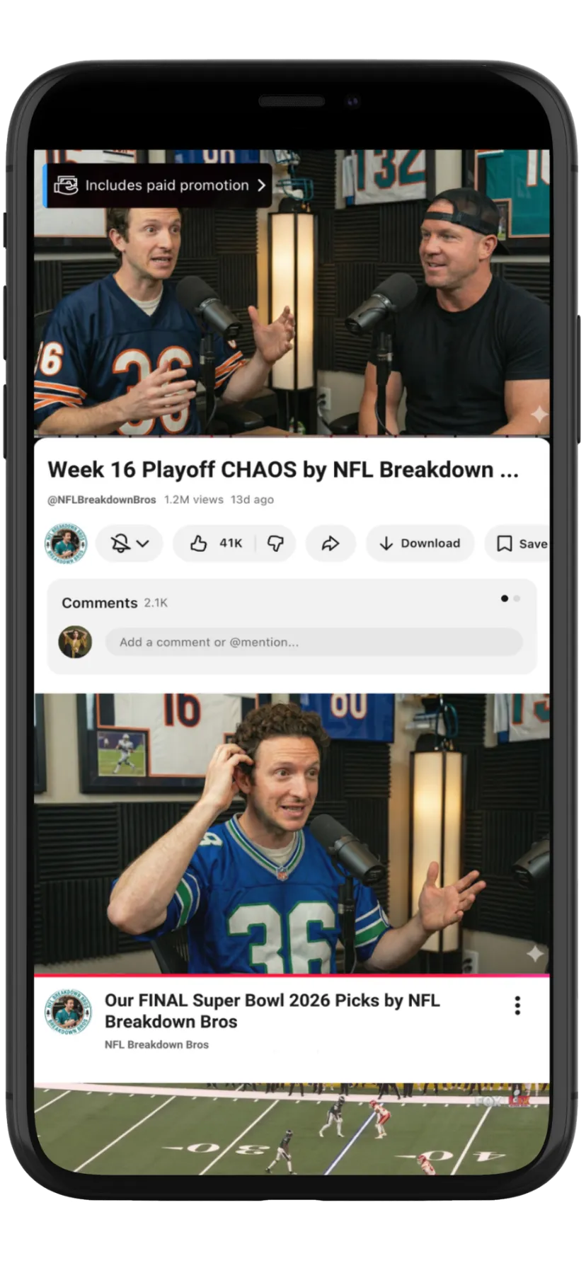 YouTube paid promotion tagging on influencer's video content