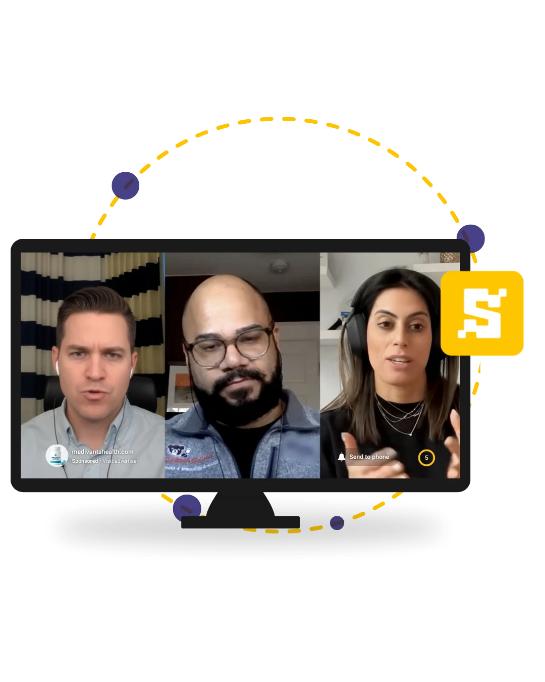 YouTube CTV Case Study Mockup for VVC Pharmaceutical Brand