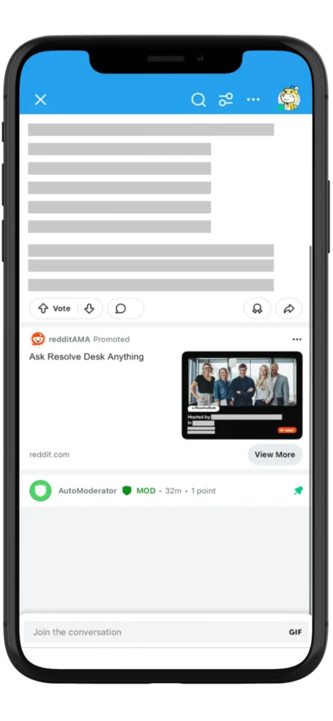 Reddit AMA Ask me anything ad (beta)