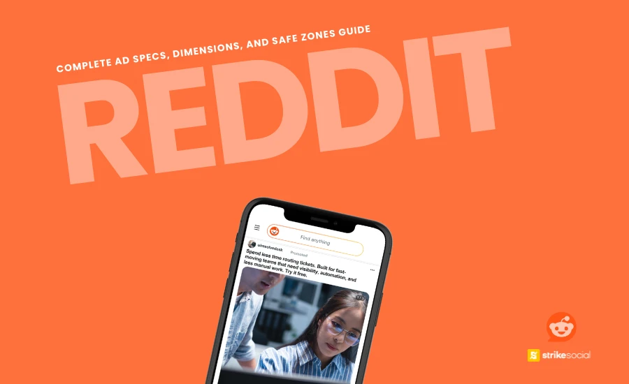 Strike Social Blog Cover - Reddit Ad Specs Complete Sizes, Dimensions, and Safe Zones Guide