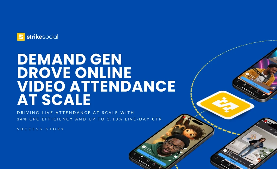 Strike Social YouTube Case Study - 34% CPC Efficiency During Live Broadcast Events