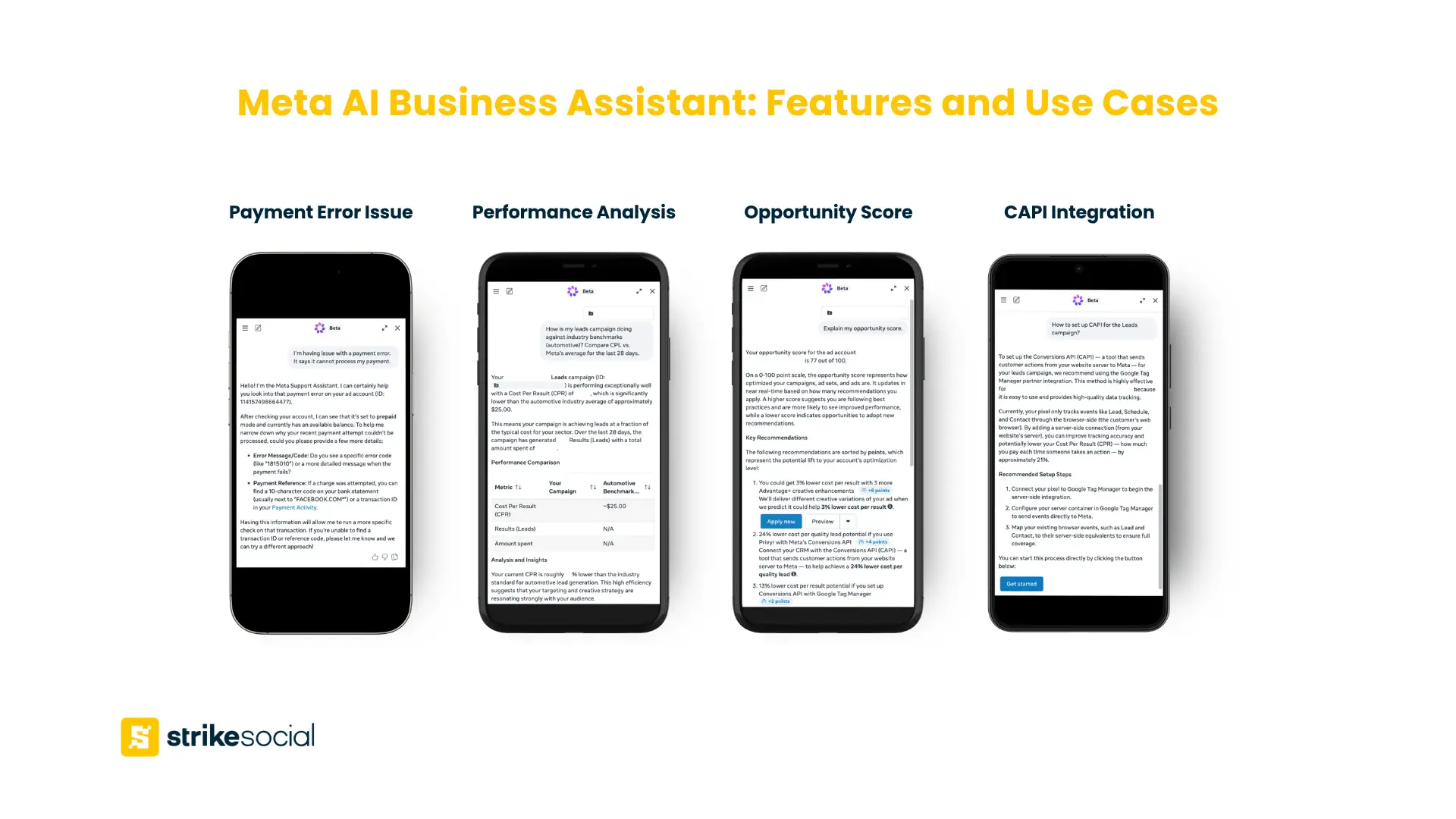 Meta AI Business Assistant features and use cases
