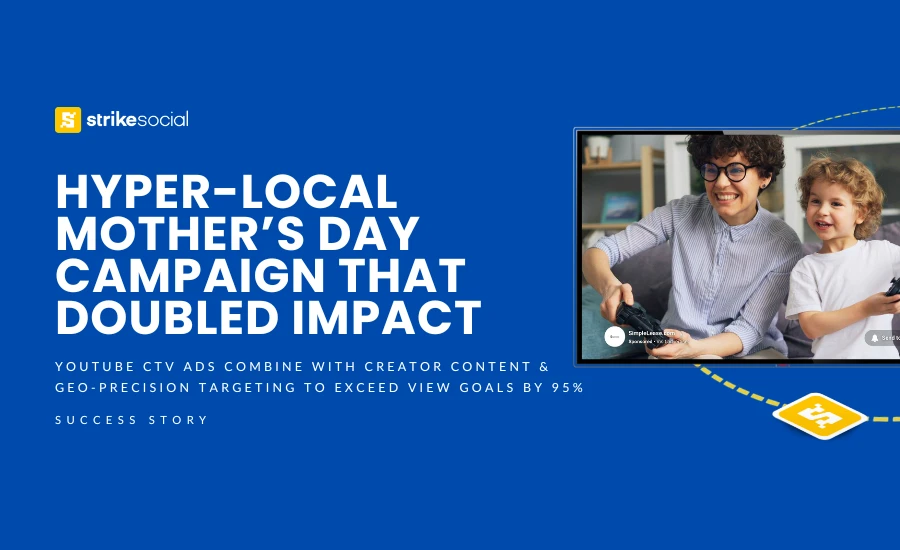 Strike Social Case Study - YouTube Case Study 47% CPV Savings on Mother's Day Ads