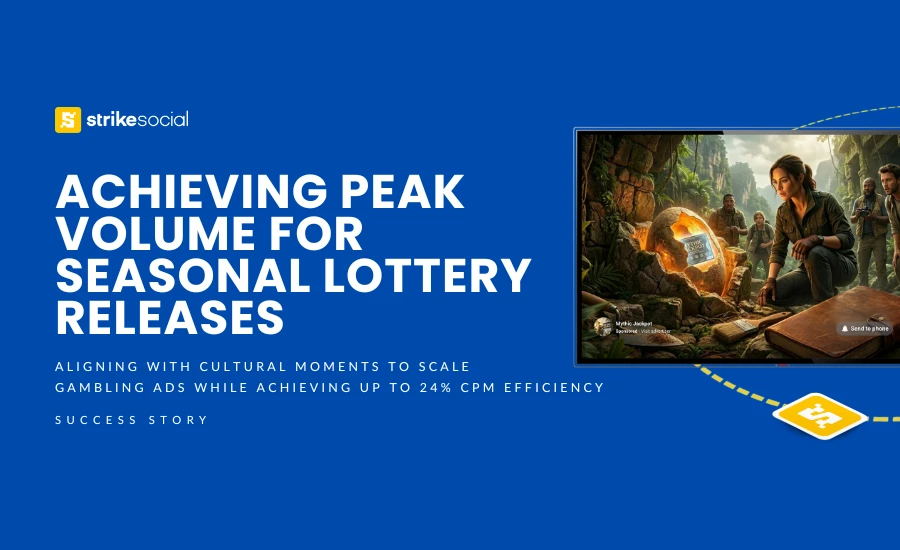 Strike Social Case Study - YouTube Case Study 24% CPM Efficiency On Seasonal Lottery